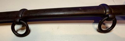 Civil War period Model 1860 Light Cavalry Saber with crowned “GG” Solingen import mark and original scabbard - Image 12 of 13