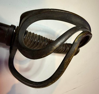 Civil War period Model 1860 Light Cavalry Saber with crowned “GG” Solingen import mark and original scabbard - Image 10 of 13