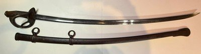 Civil War period Model 1860 Light Cavalry Saber with crowned “GG” Solingen import mark and original scabbard - Image 2 of 13