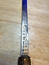 Antique Cane Sword – “INDIA” Marked Blade – Late 19th / Early 20th Century Walking Stick Sword - 4 of 9