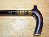 Antique Cane Sword – “INDIA” Marked Blade – Late 19th / Early 20th Century Walking Stick Sword - 5 of 9