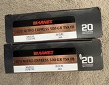 Barnes VOR-TX .470 NE, 500 GR. TSX - 2 of 2