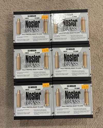 33 Nosler Brass - New, Unopened Factory Boxes - Image 2 of 2