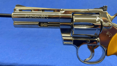 ~1978~ Nickel Colt Python 357 Magnum w/ Box, Paperwork - Image 4 of 11