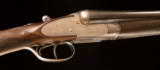 William Evans 12 ga. side lock with full cross over stock, right shoulder for the left eye - check the pictures......... - 7 of 9