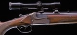 Merkel 12g. O/U with extra set of Over 12g. / .222 Remington
shotgun/rifle barrels with Zeiss claw based quick release scope - 12 of 12