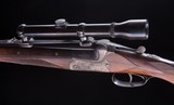 Pre-war Merkel O/U Double Rifle in very nice condition with claw mounts and scope - 1 of 11