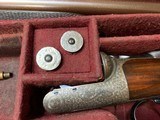 James Dickson Round action with superb engraving and nitro Damascus in its makers case ~ what is better than that? - 1 of 12