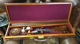 James Purdey Hammer Double cased with accessories featuring newly internally lined with Steel Damascus Barrels ( Teague method) - 17 of 20