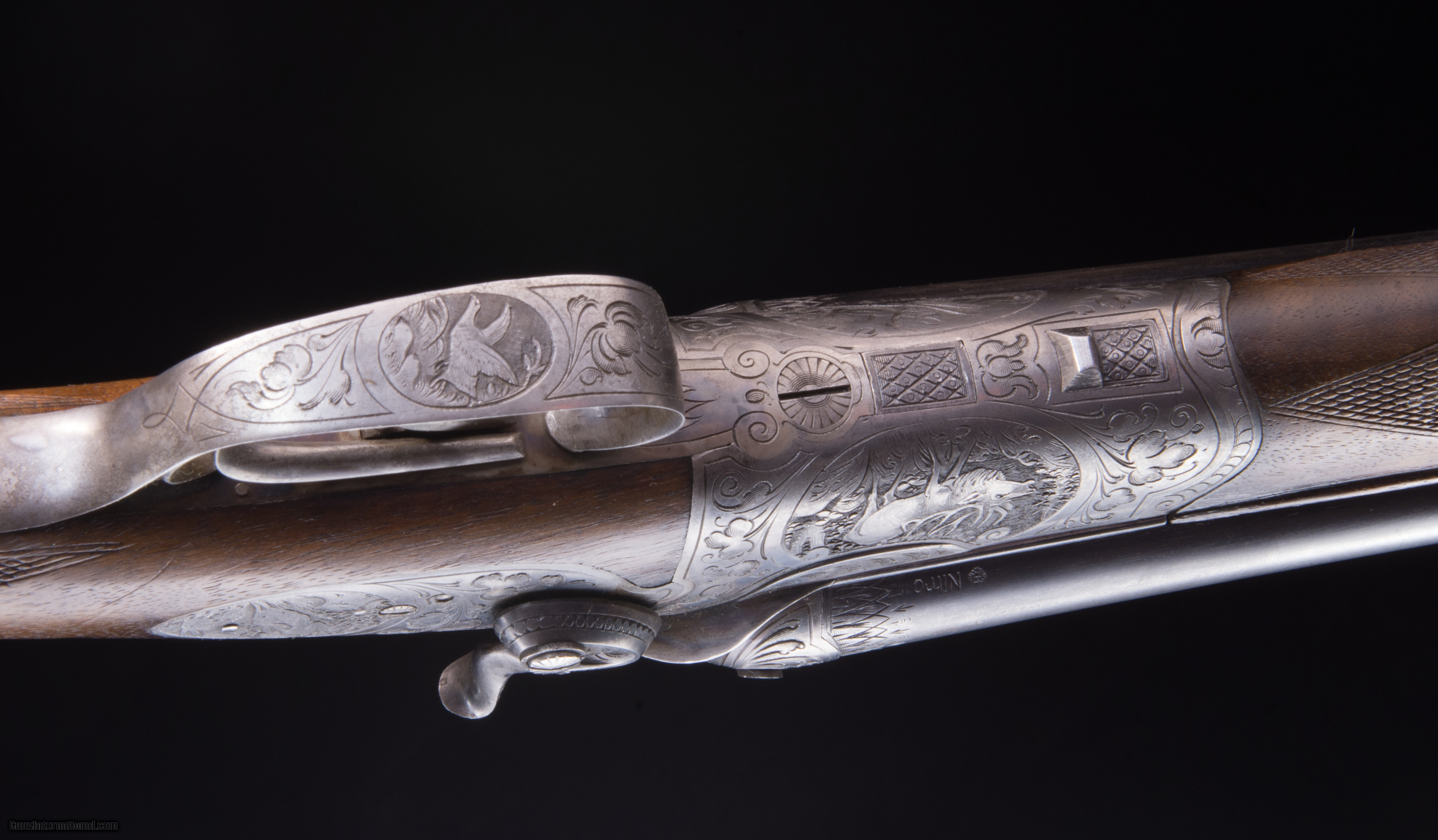 German hammer Drilling in 16/16 over 9.3x72R rifle Features wonderful