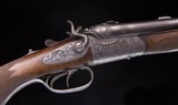German
hammer Drilling in 16/16 over 9.3x72R rifle ~ Features wonderful game scene engraving - 3 of 15