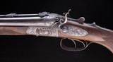 German
hammer Drilling in 16/16 over 9.3x72R rifle ~ Features wonderful game scene engraving - 11 of 15