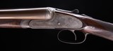 T. Bland & Sons, Damascus 12 ga. sidelock with beautiful Damascus, engraving, and original case colors - 5 of 8