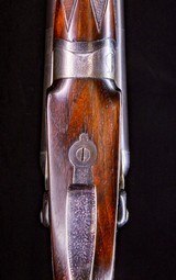 James Purdey bar in wood hammer double from 1883 ~ Sleeved makes this a great "rough shooting" gun. - 6 of 11