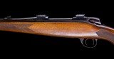 BSA (Stands for Birmingham Small Arms) .243 rifle with full length stock and cool Schnable - 4 of 8