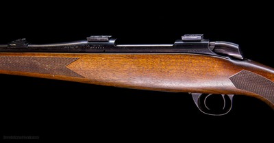 BSA (Stands for Birmingham Small Arms) .243 rifle with full length stock and cool Schnable - Image 4 of 8