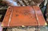Large Oak and Leather Case - 2 of 2