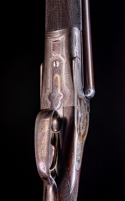 Murray & Co. sidelock Damascus from the 1880\'s ~ No cast so great for a right or left handed shot - Image 6 of 8