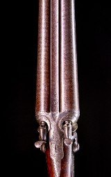 Holland & Holland hammer double with really cool forward underlever and 2 3/4" Nitro proofs - 3 of 10