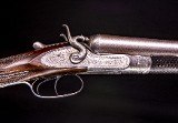 JosephLang 12g. top lever hammer double in very nice condition ~ NItro Damascucs - 5 of 9