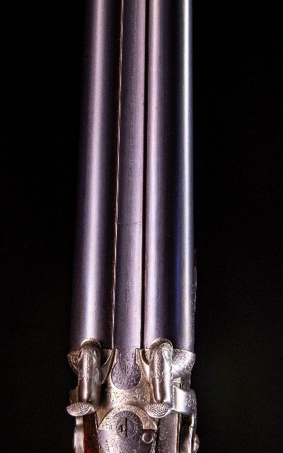 Westley Richards bar in wood high grade hammer double from 1871 ~ Left handed cast on! - Image 3 of 7