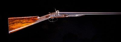 Westley Richards bar in wood high grade hammer double from 1871 ~ Left handed cast on! - Image 2 of 7