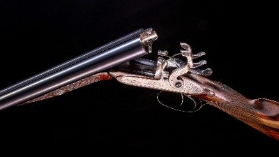 Westley Richards bar in wood high grade hammer double from 1871 ~ Left handed cast on! - Image 7 of 7