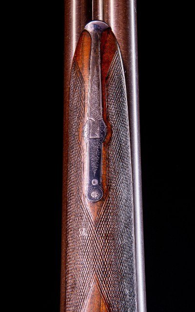 W.C. Scott hammer with great dimensions and nitro proofed Damascus barrels. - Image 7 of 8