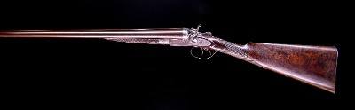 W.C. Scott hammer with great dimensions and nitro proofed Damascus barrels. - Image 1 of 8