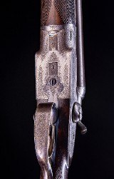 W.C. Scott hammer with great dimensions and nitro proofed Damascus barrels. - Image 6 of 8