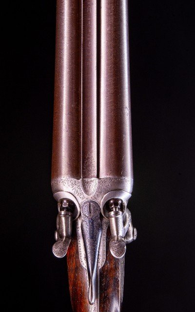 W.C. Scott hammer with great dimensions and nitro proofed Damascus barrels. - Image 3 of 8