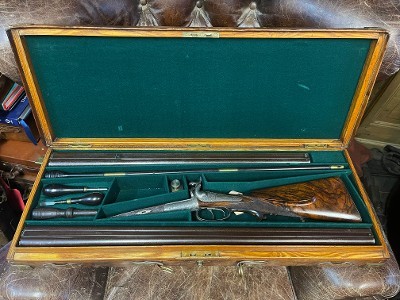 C. A. FISCHER & SOHN INLUBECKPinfire 12g. with second set 14-gauge double rifle barrels ~Condition x 3 ! - Image 10 of 10