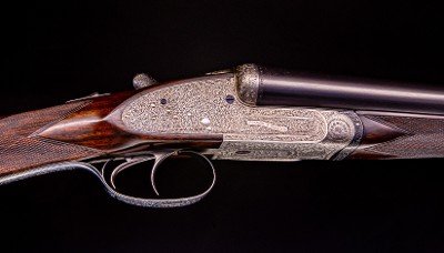 F. T. Baker high grade English sidelock with stunning engraving and wood - Image 4 of 9