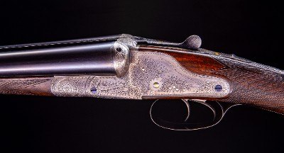 Charles Lancaster Lovely London matched Pair of Sidelocks from between the wars ~ crisp engraving! Own a London matched pair! - Image 5 of 10
