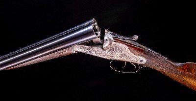 Charles Lancaster Lovely London matched Pair of Sidelocks from between the wars ~ crisp engraving! Own a London matched pair! - Image 8 of 10