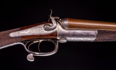 John Dickson & Son Classic Hammer Double in its original makers oak & Leather case - Image 4 of 10
