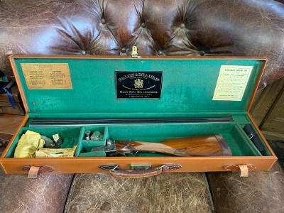 Holland & Holland 20ga Scalloped boxlock with 2 3/4" original proofs ~ Perfect for the shorter shooter, wife, daughter, grandson, granddaughter.. - Image 9 of 10