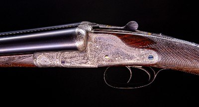 Charles Lancaster Lovely Londonmatched Pair of Sidelocks from between the wars ~ crisp engraving!Own a London matched pair! - Image 5 of 10