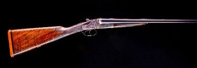 Charles Lancaster Lovely Londonmatched Pair of Sidelocks from between the wars ~ crisp engraving!Own a London matched pair! - Image 2 of 10