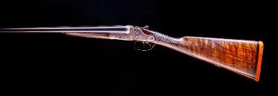 Charles Lancaster Lovely Londonmatched Pair of Sidelocks from between the wars ~ crisp engraving!Own a London matched pair! - Image 1 of 10