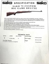 Sako Model V 75th Anniversary Big Game rifle chambered in 416 Remington. - Image 10 of 14