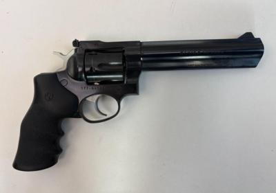 BLUED RUGER GP100 357 MAGNUM REVOLVER WITH 6" BARREL / LIKE NEW - Image 2 of 2