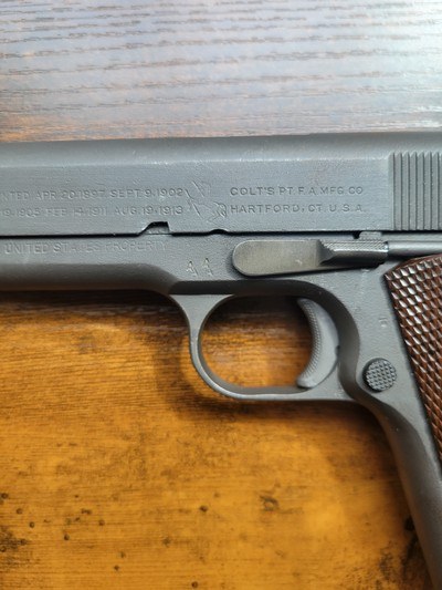 WW1 Era Colt 1911 with X Replacement Serial and Archival Documents - Image 5 of 15