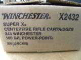 200 Round Case of Winchester 100 Grain .243 Winchester Power-Point - 2 of 2