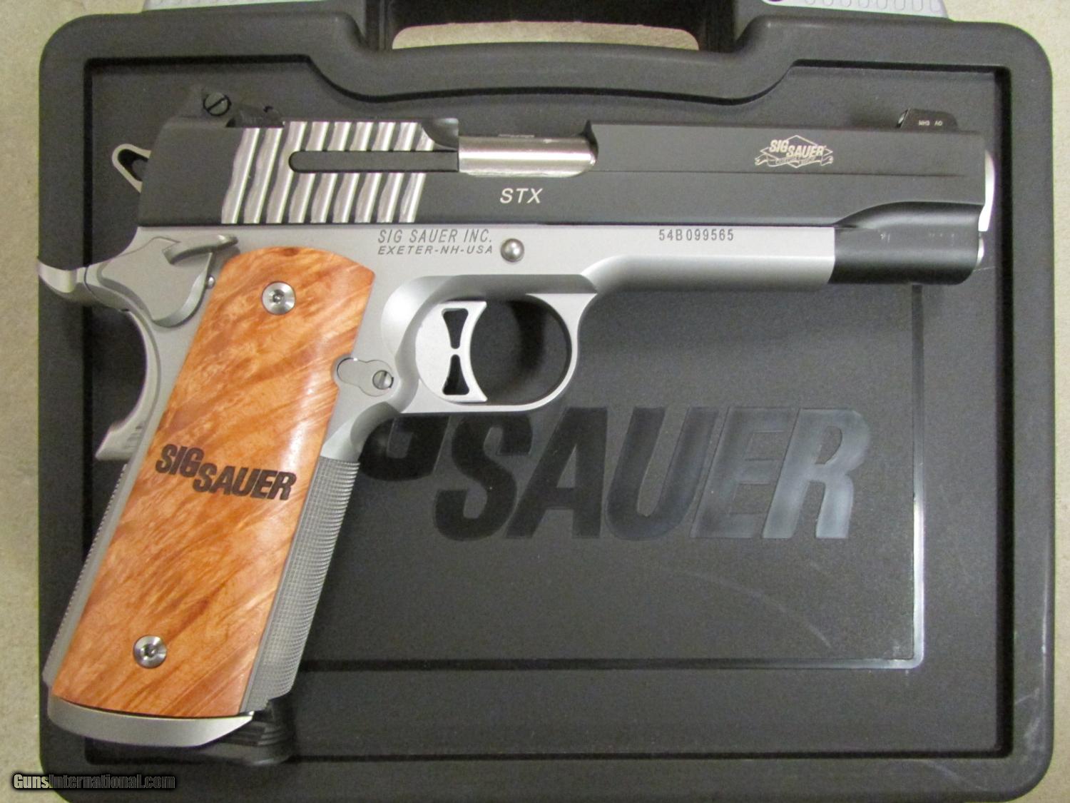 Sig Sauer 1911 Stx Burled Maple Grips 45 Acp 1911 45 Stx 5518