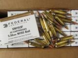 500 ROUNDS FEDERAL XM193F 5.56 NATO 55 GR FMJ-BT - 1 of 4