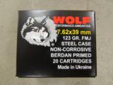1000 ROUNDS WOLF 7.62X39 7.62X39MM 123 GR FMJ AMMO - 1 of 5