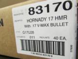 2000 ROUNDS HORNADY 17HMR 17 HMR V-MAX 17 GR 83170 - 2 of 4