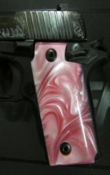 Sig Sauer P238 Engraved with Pink Pearl Grips .380 ACP 238-380-BSS-ESP - 4 of 8