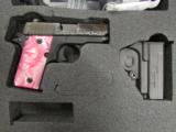 Sig Sauer P238 Engraved with Pink Pearl Grips .380 ACP 238-380-BSS-ESP - 1 of 8
